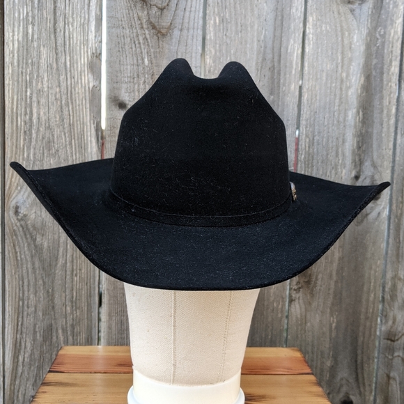 Vtg Bailey Western 8x Beaver Black San 